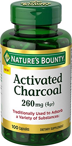Nature's Bounty Activated Charcoal 260 mg, 100 Capsules, Dietary Supplement to Support 