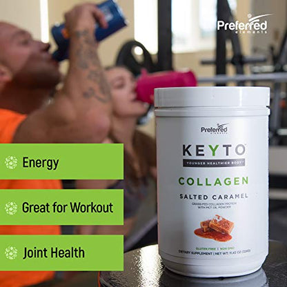 Keto Collagen Protein Powder with MCT Oil – Keto and Paleo Friendly Pure Grass Fed