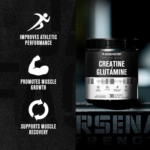 Creatine + Glutamine - Creatine Supplement with L-Glutamine for Muscle Recovery