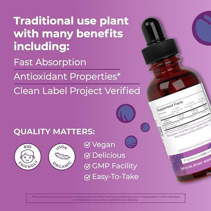 MaryRuth Organics Elderberry Syrup | USDA Organic Elderberry | Sugar Free Adults & Kids