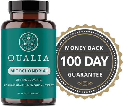 Qualia Mitochondria+ | The Most Advanced Supplement for NAD+, Cellular Energy, Metabolism & Repair for Better Aging w/35+ NAD Boosters Resveratrol & More | 160 Ct | 1 Month Supply