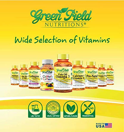 Greenfield Nutritions Halal Prenatal Vitamins with DHA and Folic Acid - Essential Prenatal Pregnancy