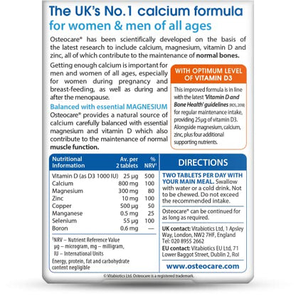 Osteocare Original by Vitabiotics. Bone Health formula with Calcium, Magnesium, Vitamin D