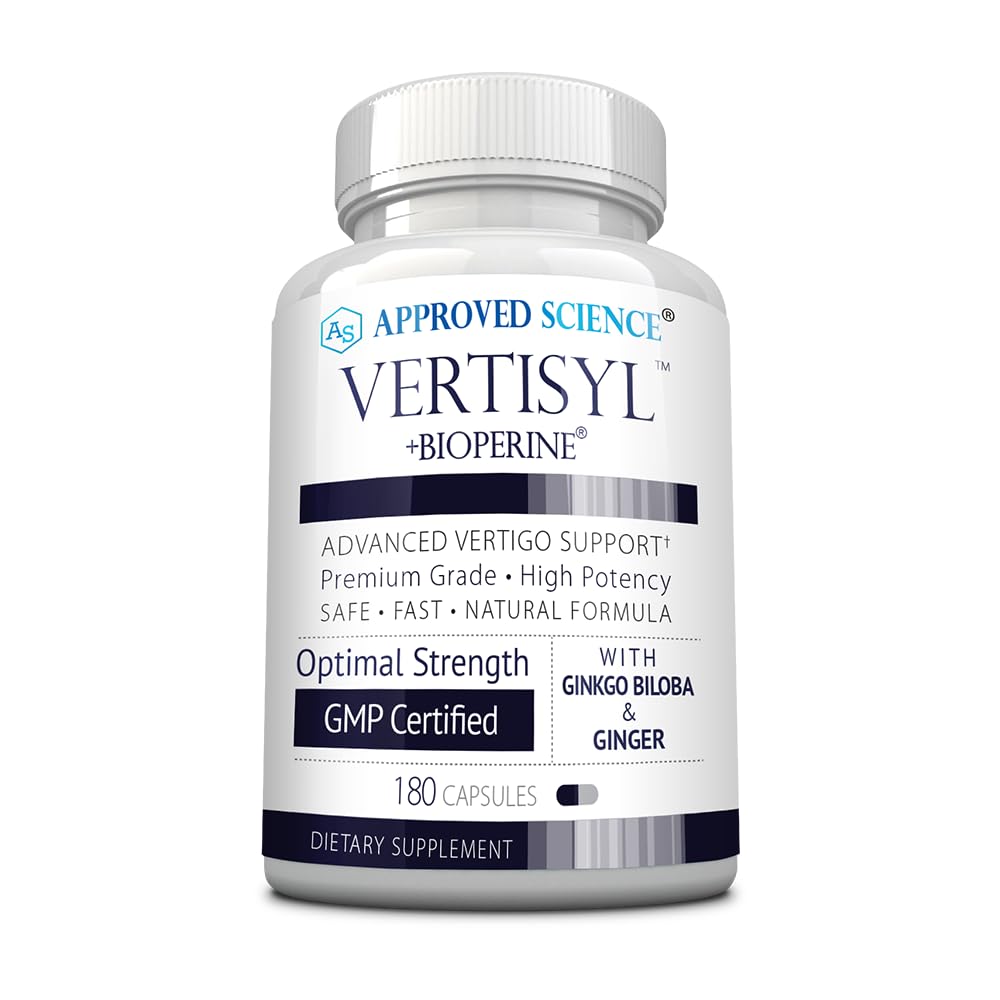 Approved Science VertiSyl - Ginkgo Biloba, Ginger, Vitamin D3, BioPerine - 60 Capsules - 1 Month Supply