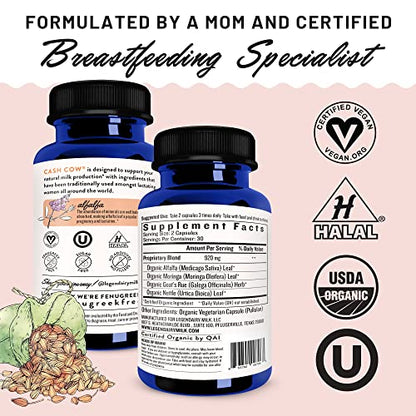 Legendairy Milk Cash Cow Lactation Supplement, Moringa, Alfalfa, and Goat's Rue