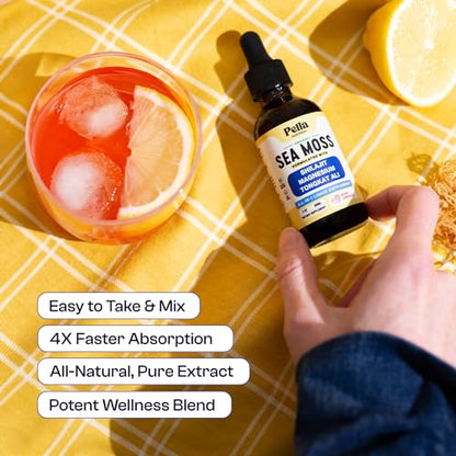Sea Moss, Shilajit, Magnesium, Tongkat Ali Liquid Drops - Vegan, Fast Absorption