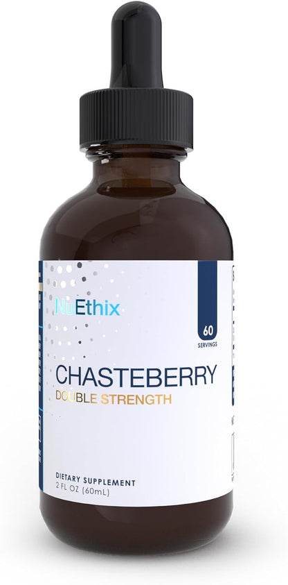 NuEthix Formulations Chasteberry Double Strength 50mg, May Help Balance Estrogen Dominance and May Help Support Menstrual Cycle, 60 Servings