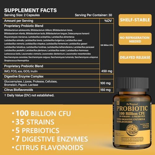 Probiotics Bundle for Women & Men – 2 Pack Gut Health Support | 100 Billion CFU Probiotics with Prebiotics, Enzymes & Citrus Bioflavonoids + Women’s Probiotic for Digestive, Vaginal & Urinary Health w