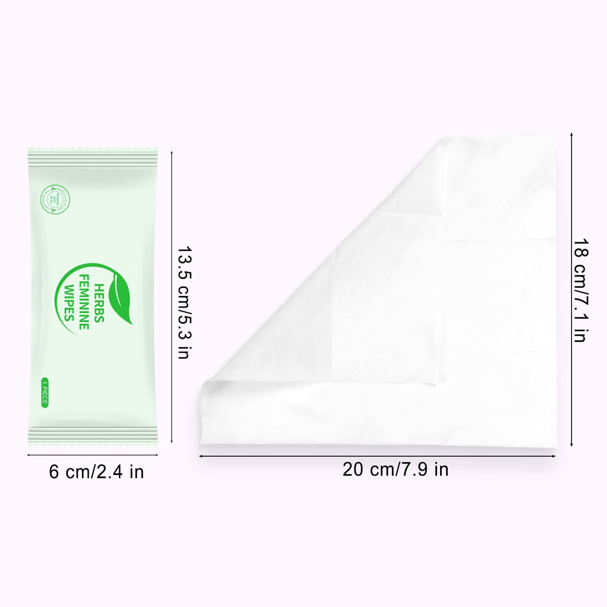 Hipruict Travel Feminine Hygiene Wipes,50 Count Intimate Wipes Feminine Care,Ph Balanced