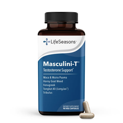LifeSeasons Masculini-T - Testosterone Support Supplement - Enhances Mental & Physical Aspects of Sexual and Athletic Performance - Supports Normal Erectile Function - Improve Libido - 90 Capsules