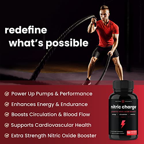Nitric Oxide Supplement | L-Arginine, L Citrulline Malate, AAKG, Pine Bark, Grape Seed
