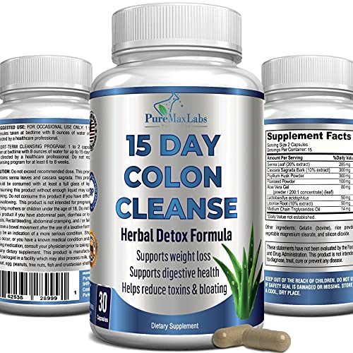 YUMMYVITE 15 Day Colon Cleanse and Detox, Herbal Detox Formula, Supports Weight 