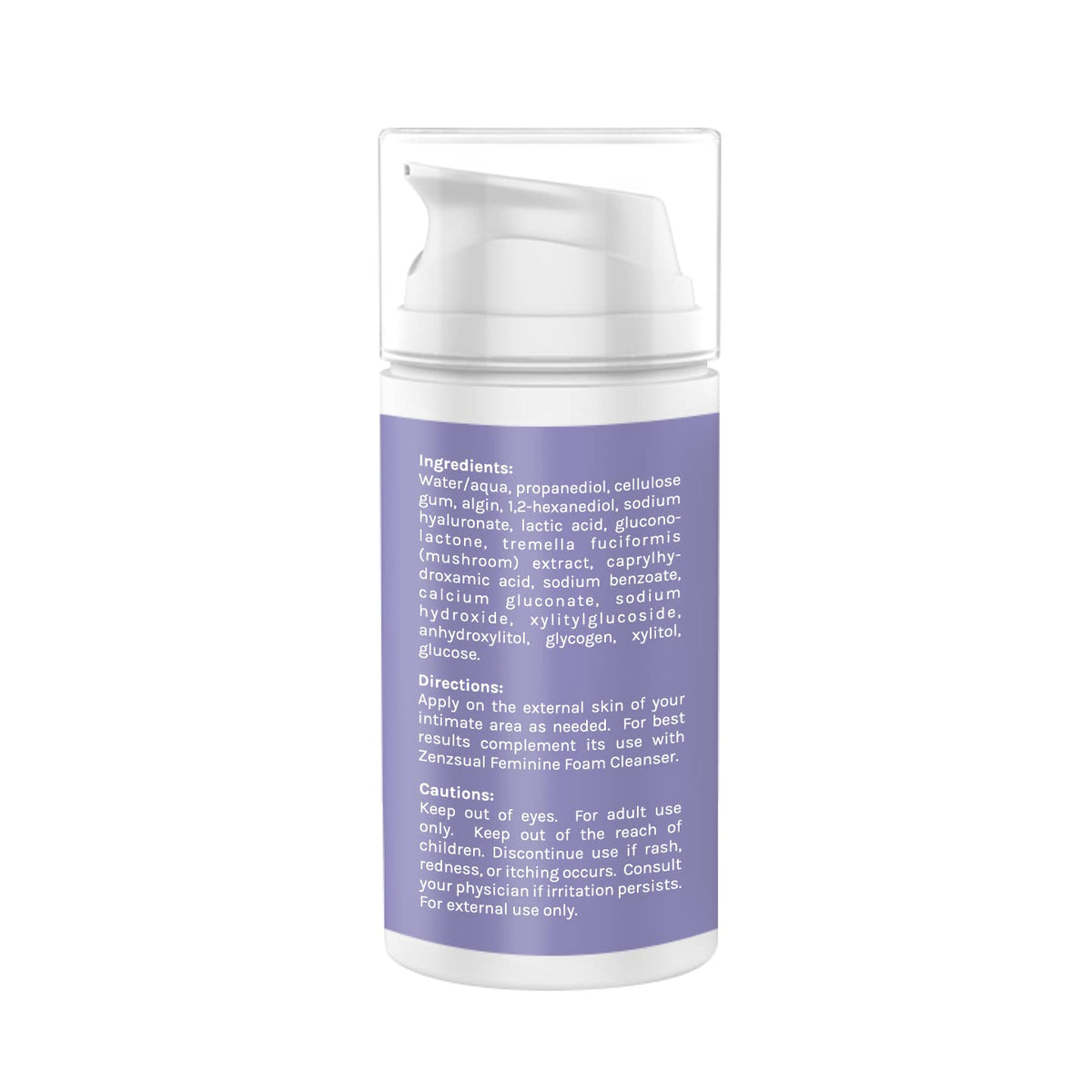 ZENZSUAL Vaginal Moisturizer Gel with Hyaluronic Acid, p-H Balanced, Water-Based for Women