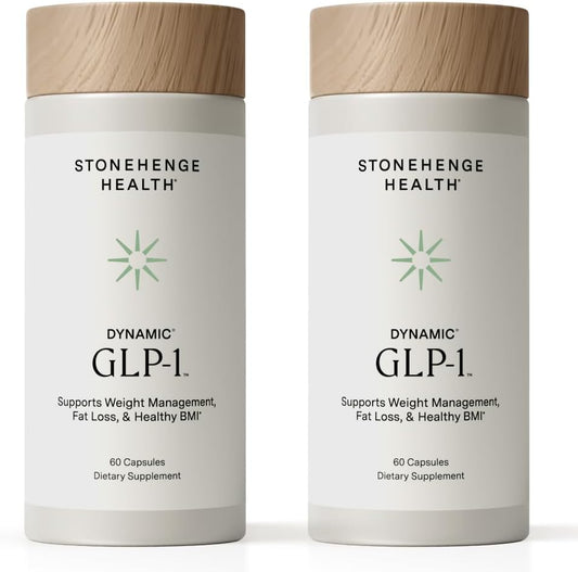 Stonehenge Health Dynamic GLP-1 Nutrition Support Supplement for Women, Men, 550mg Berbevis Berberine 10x Better Absorbed, Akkermansia, DNF-10, Support Appetite, Gut Health - 60 Caps (2 Pack)