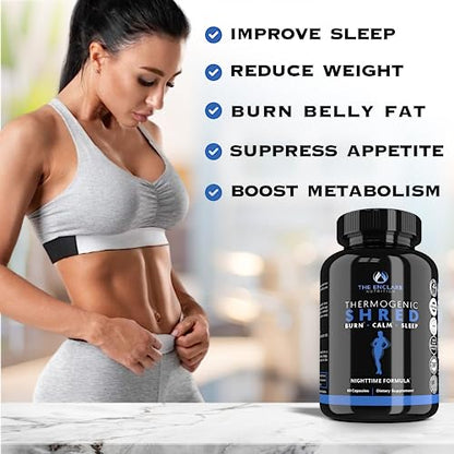 Thermogenic Shred - Fat Burner Sleep Aid Diet Pills, Appetite Suppressant for Weight Loss
