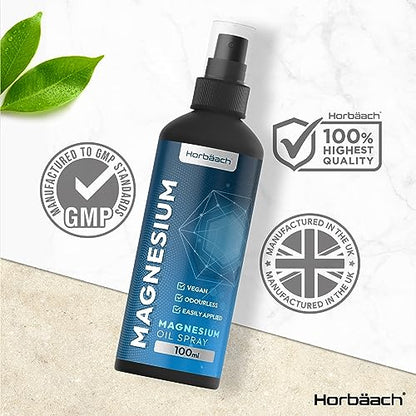Magnesium Spray for Restless Legs, Muscles, Sleep | 100ml | Magnesium Chloride Oil
