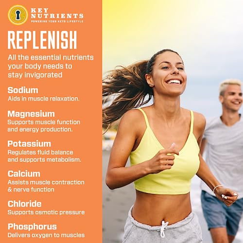Key Nutrients Electrolytes Powder - Tropical Peach Mango Drink Mix 90 Servings