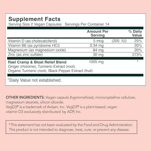 Rael Bundle - PMS Supplement for Women (28 Capsules) & Herbal Heating Patches (Small, 8 Count)
