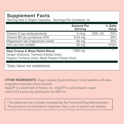 Rael Bundle - PMS Supplement for Women (28 Capsules) & Herbal Heating Patches (Small, 8 Count)