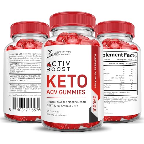 (5 Pack) Activboost Keto ACV Gummies Advanced Formula 1000MG Active Boost