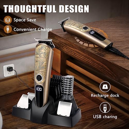 Ufree Beard Trimmer for Men with Charging Stand, IPX7 Waterproof Electric Razor Shavers
