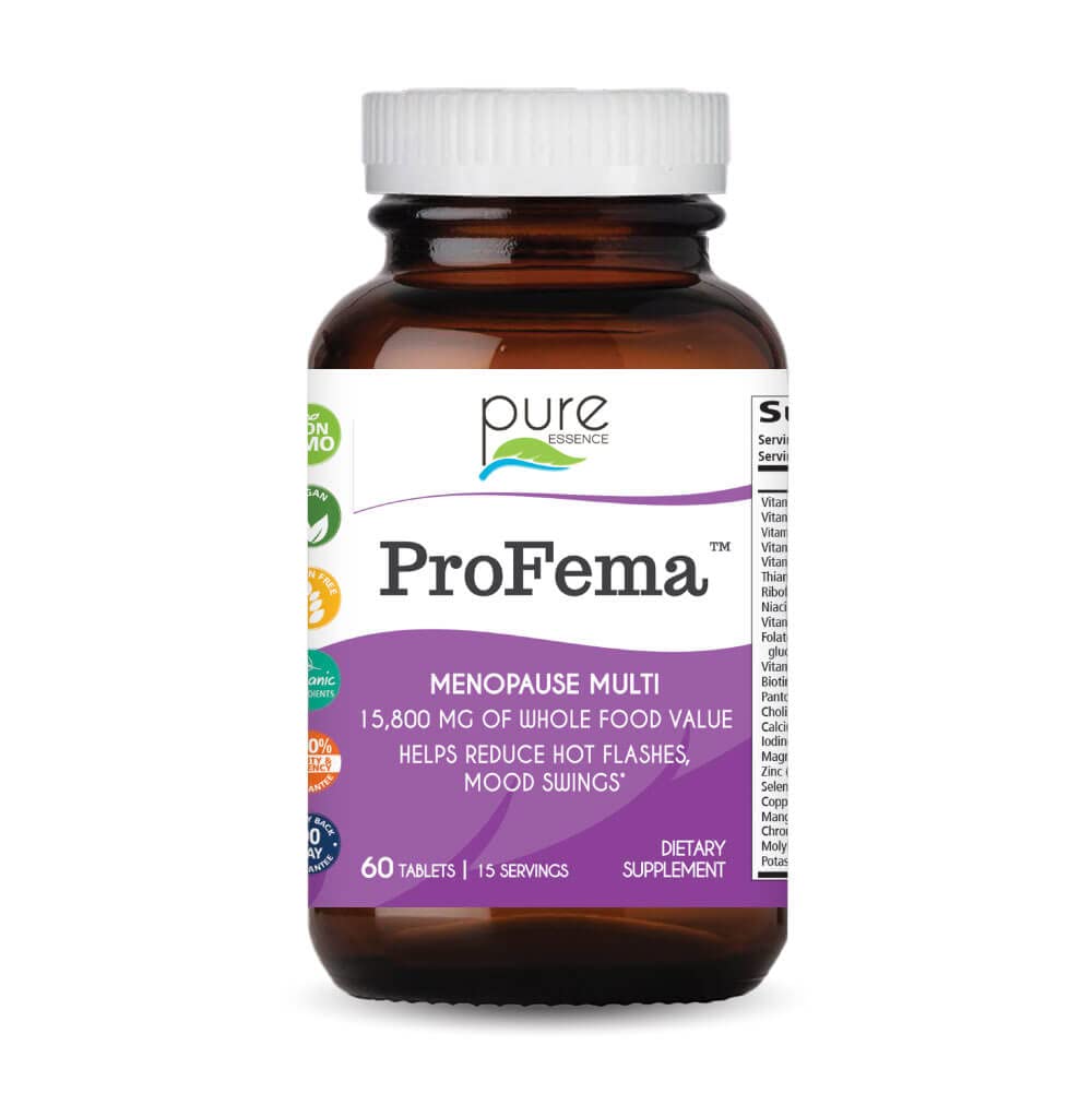 Pure Essence Labs ProFema - Multivitamin for Women - Natural Menopause Relief Supplement - Promotes Hormone Balance, Reduces Hot Flashes, Mood Swings, Night Sweats (60 Capsules)