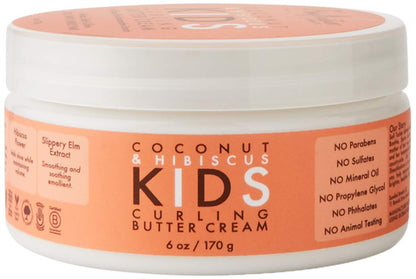 SheaMoisture Kids Curl Cream for Curl Definition, Coconut & Hibiscus Styling Cream to Moisturize & Detangle, 6 oz