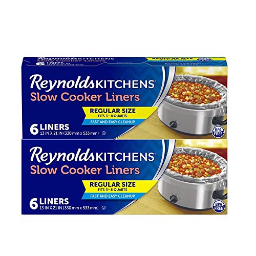 Reynolds Kitchens Slow Cooker Liners, Regular (Fits 3-8 Quarts), 6 Count (Pack of 2)