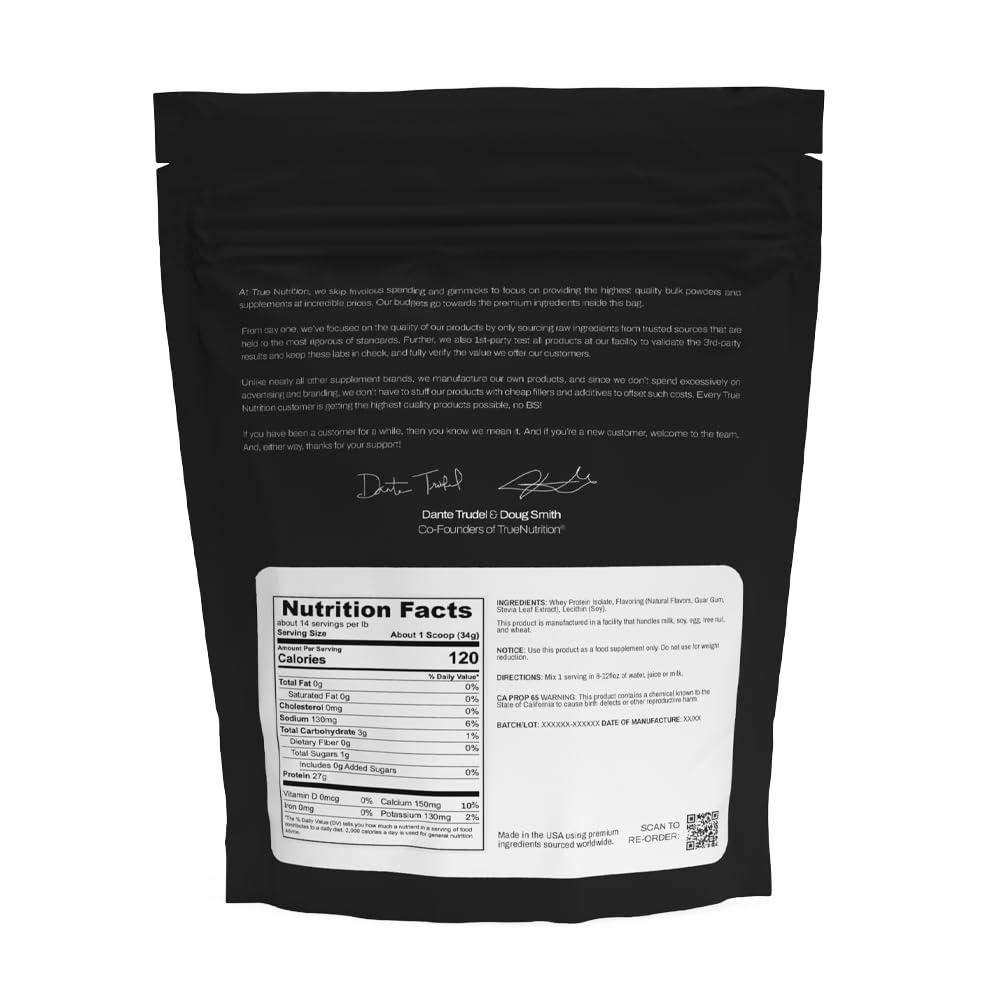True Nutrition Whey Protein Isolate, French Vanilla, 1lb