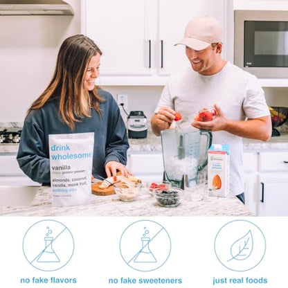 drink wholesome Vegan Vanilla Almond Protein Powder | for Sensitive Stomachs