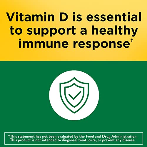 Nature Made Vitamin D3 2000 IU (50 mcg), Dietary Supplement for Bone, Teeth, Muscle