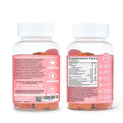Sugarbear Women's MultiVitamin Gummies, Vegan Collagen Booster Blend with Glutathione