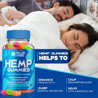 rize labs (3 Pack) Blue Vibe Gummies, Blue Vibes Gummies for Liver Kidney and Memory