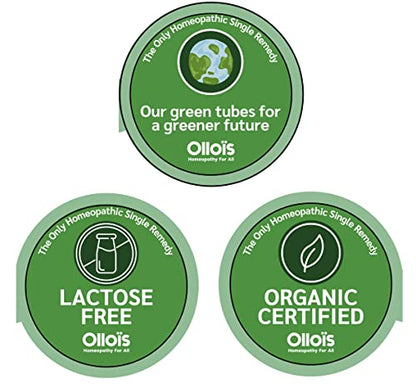 OLLOIS Ruta Graveolens 200ck Organic, Lactose-Free, Kosher Homeopathic Medicine, 80 Pellets