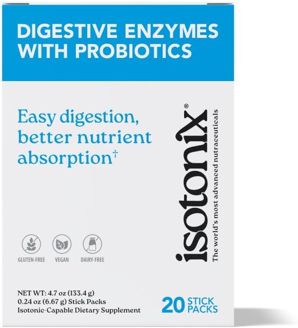 Isotonix Digestive Enzymes with Probiotics Packets, Vegan, 20 Packets