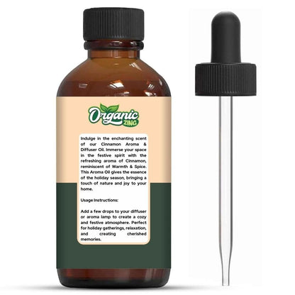 Organic Zing Cinnamon Aroma & Diffuser Oil for DIY Candle & Soap Making - Oil - 30 ml