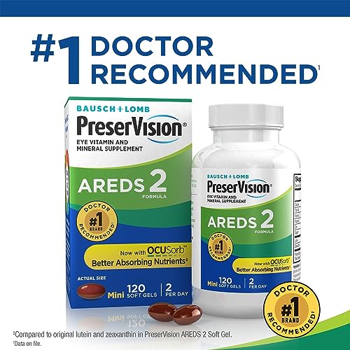 PreserVision AREDS 2 Eye Vitamin & Mineral Supplement, Contains Lutein