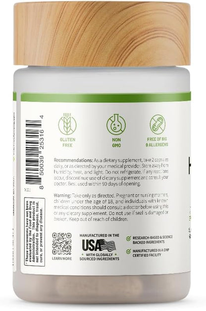 Snap Supplements Men's Hair Tonic, Vitamins for Men with Biotin, 60 Capsule | Nutritional Support for Hair, Skin, Nails & Beard with Kelp, Bamboo, Collagen Peptides, & Horsetail, Non-GMO, Gluten-Free