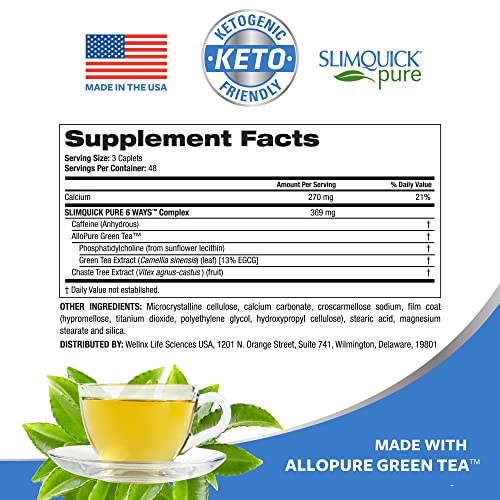 Slimquick Pure 3x Regular Strength Pills for Women to Help Achieve Weight Goals, Helps Metabolism