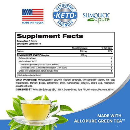 Slimquick Pure 3x Regular Strength Pills for Women to Help Achieve Weight Goals, Helps Metabolism