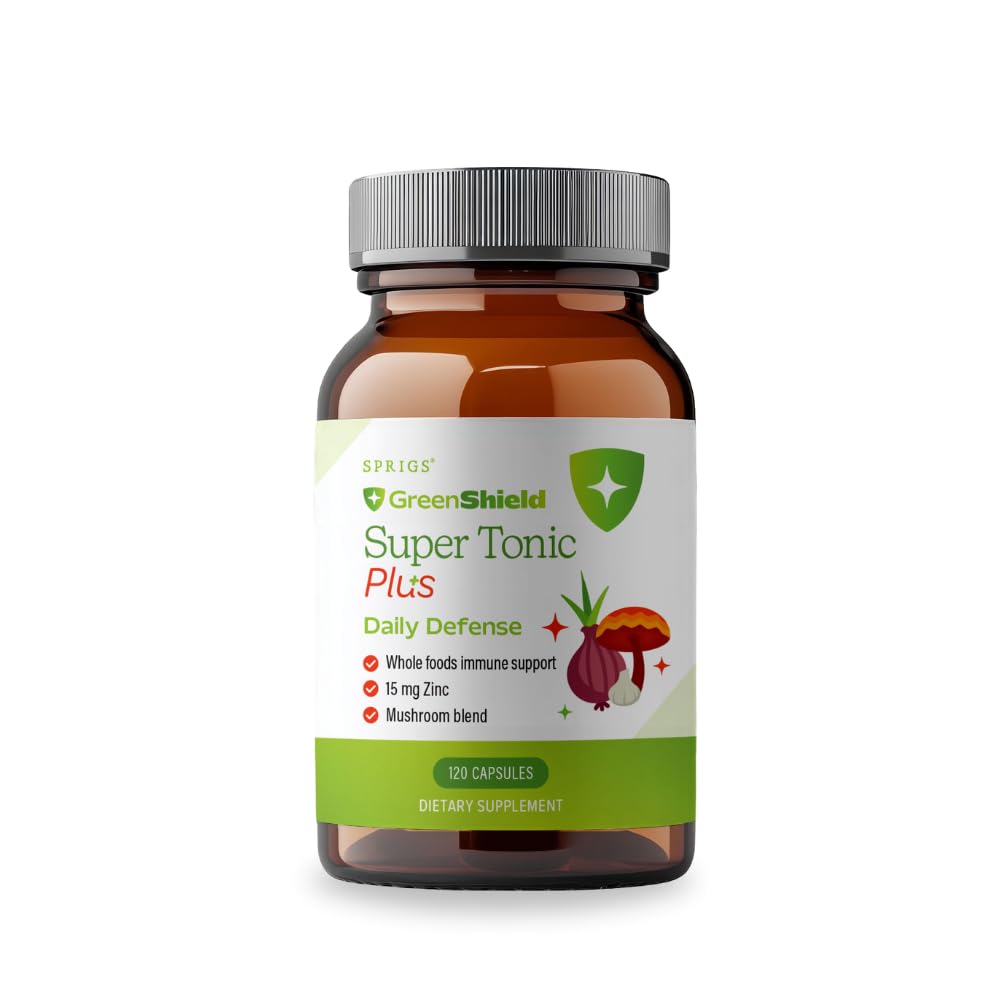 SPRIGS Super Tonic Supplement 4 Oz | Fire Cider Daily Immune & Digestive Health Tincture | Support Your Body's Natural Defense with Organic Apple Cider Vinegar & Whole Food, Fresh Ingredients