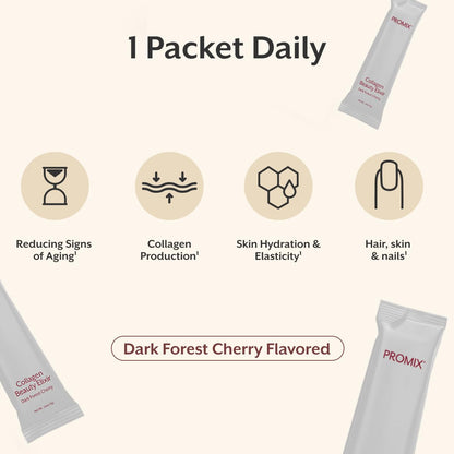 ProMix Nutrition Collagen Beauty Elixir (30 Sticks) | Watermelon (Dark Cherry)