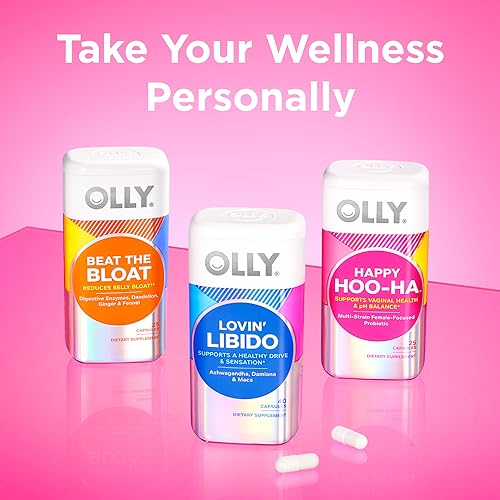 OLLY Happy Hoo-Ha Capsules, Probiotic for Women, Vaginal Health and pH