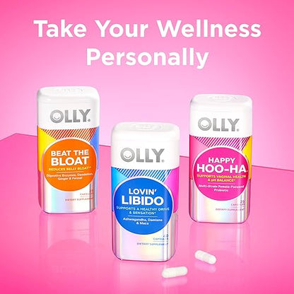 OLLY Happy Hoo-Ha Capsules, Probiotic for Women, Vaginal Health and pH