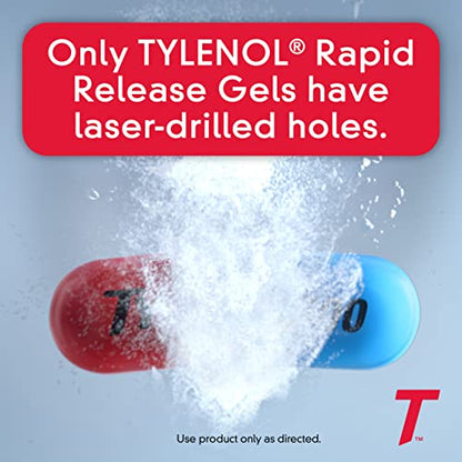 Tylenol Extra Strength Acetaminophen Rapid Release Gels for Pain & Fever, 50 Count
