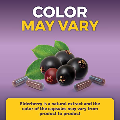 Viva Naturals Sambucus Elderberry with Vitamin C and Zinc for Adults - 5 in 1 Sambucus