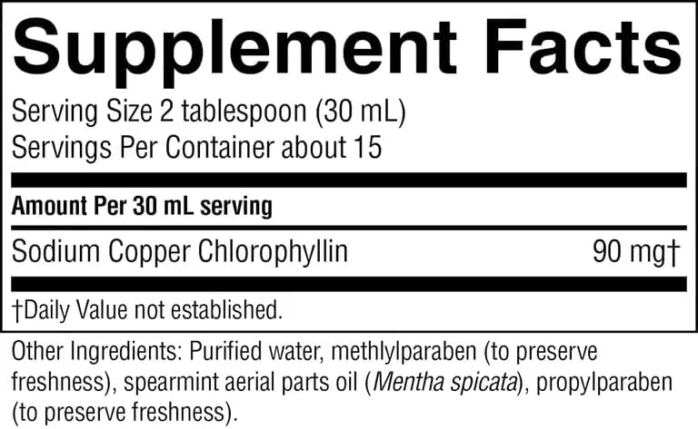 Nature's Sunshine Liquid Chlorophyll - Immunity Support, Detox & Cleanse, Chlorophyll Liquid Drops with Spearmint Oil, Natural Energy Boost, Internal Deodorant - 16 Fl Oz