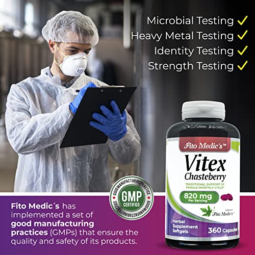 FITO MEDIC'S Lab - Vitex Supplement for Women - chasteberry- Menopause Support - 820 mg