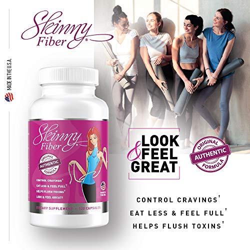 Skinny Fiber 120 Capsules, Appetite Suppressant Effective Weight Management for Women