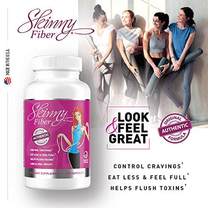 Skinny Fiber 120 Capsules, Appetite Suppressant Effective Weight Management for Women